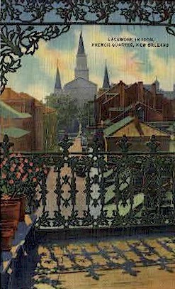 Lacework In Iron - New Orleans, Louisiana LA Postcard
