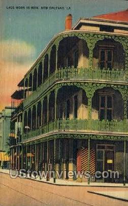 Lace work and iron - New Orleans, Louisiana LA Postcard
