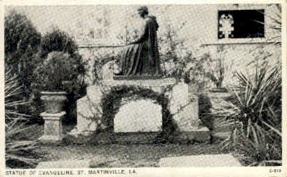 Statue of Evangeline - Saint Martinville, Louisiana LA Postcard