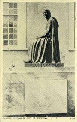 Statue of Evangeline - Saint Martinville, Louisiana LA Postcard