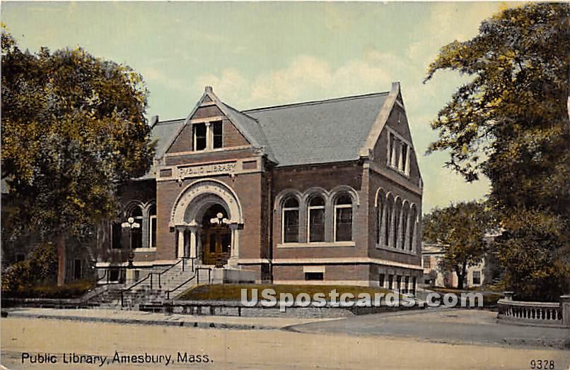 Public Library - Amesbury, Massachusetts MA Postcard
