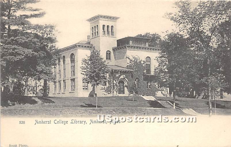 Amherst College Library - Massachusetts MA Postcard