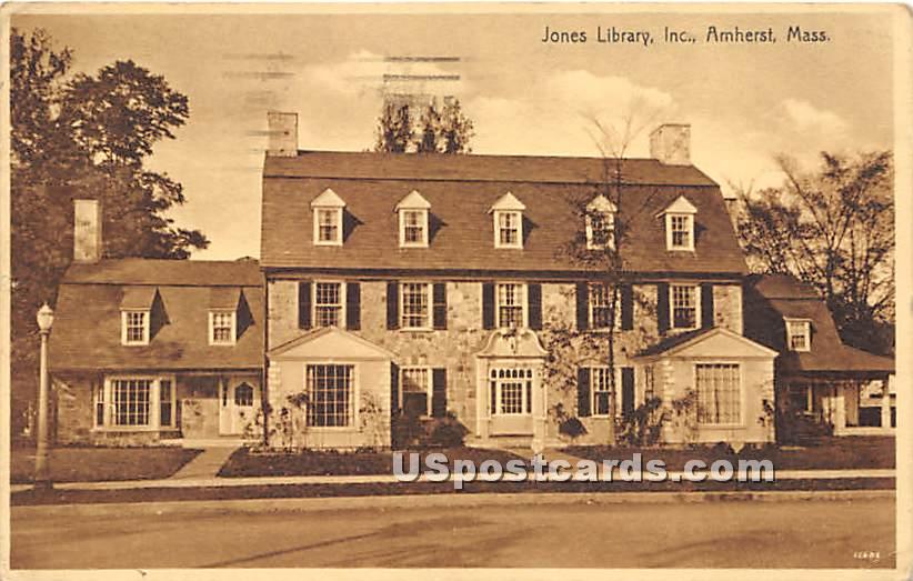 Jones Library Inc - Amherst, Massachusetts MA Postcard