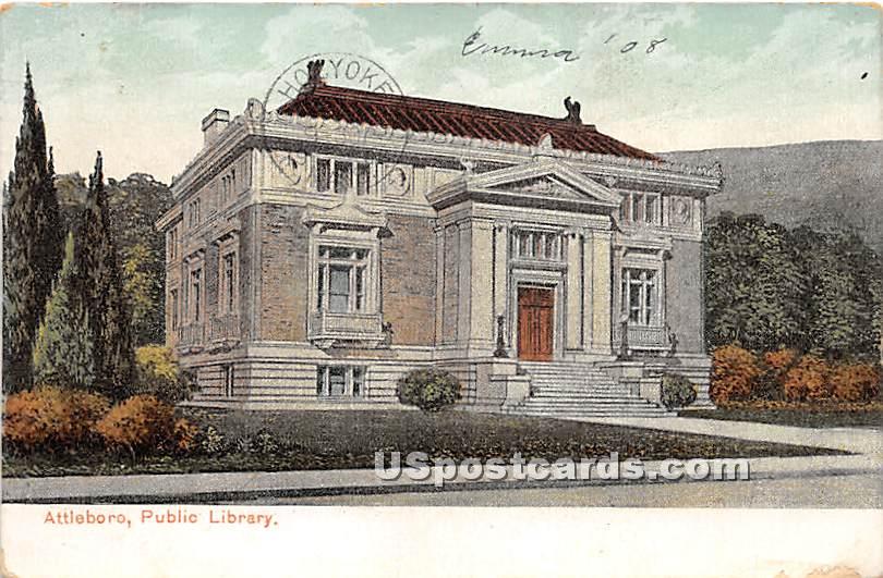 Public Library - Attleboro, Massachusetts MA Postcard