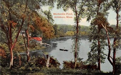 Mechanics Pond Attleboro, Massachusetts Postcard