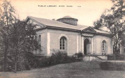 Public Library Ayer, Massachusetts Postcard