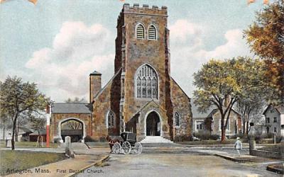 First Baptist Church Arlington, Massachusetts Postcard