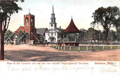 View of the Common Attleboro, Massachusetts Postcard