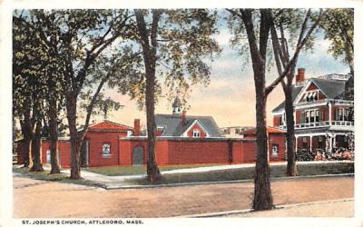 St. Joseph's Church Attleboro, Massachusetts Postcard