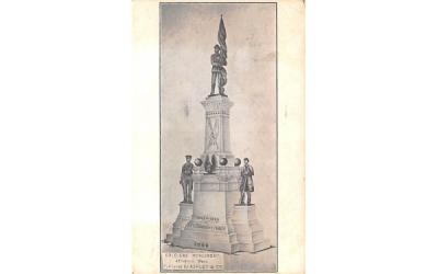 Soldiers' Monument Attleboro, Massachusetts Postcard