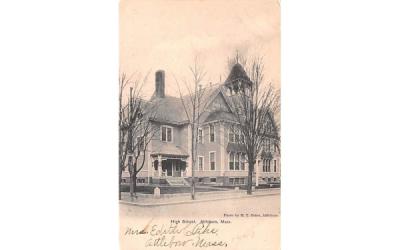 High School Attleboro, Massachusetts Postcard