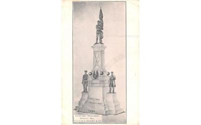 Soldiers' Mounument Attleboro, Massachusetts Postcard