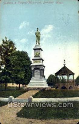 Soldiers & Sailors Monument - Brockton, Massachusetts MA Postcard