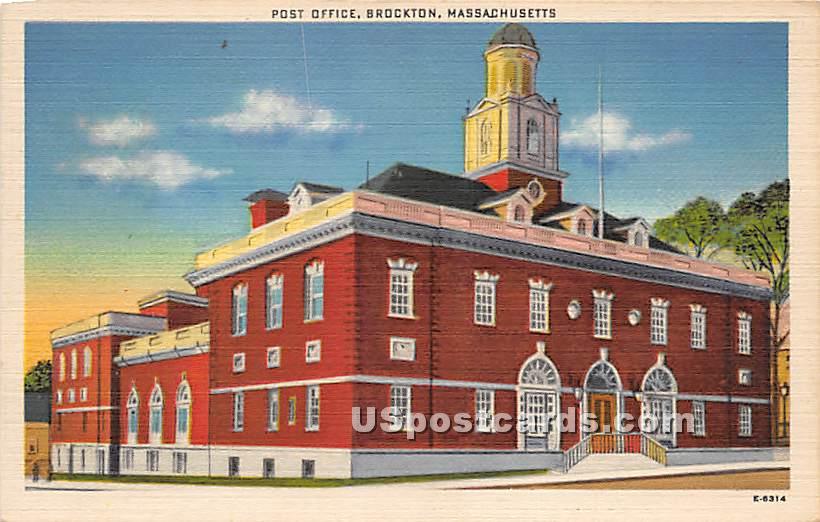 Post Office - Brockton, Massachusetts MA Postcard