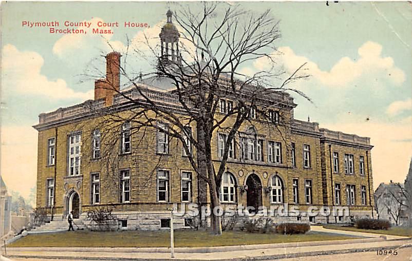 Plymouth County Court House - Brockton, Massachusetts MA Postcard