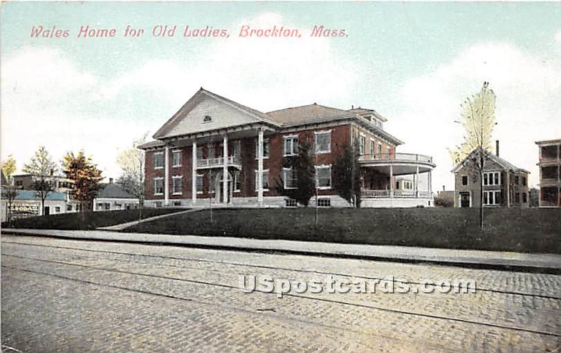 Wales Home for Old Ladies - Brockton, Massachusetts MA Postcard