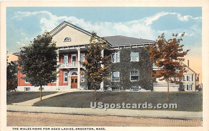 The Wales Home for Aged Ladies - Brockton, Massachusetts MA Postcard