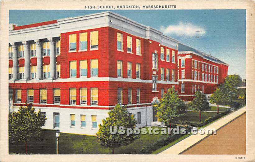 High School - Brockton, Massachusetts MA Postcard