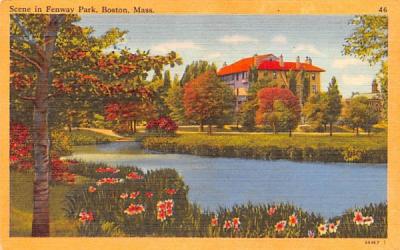 Scene in Fenway Park Boston, Massachusetts Postcard