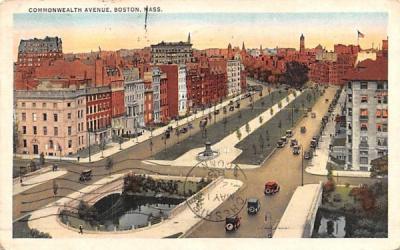 Commonwealth Avenue Boston, Massachusetts Postcard