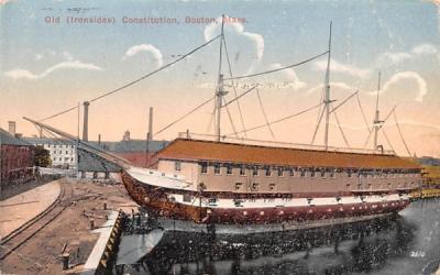 Old (Ironsides) Constitution Boston, Massachusetts Postcard