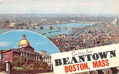 Greetings from Beantown Boston, Massachusetts Postcard