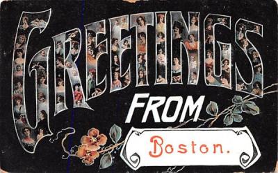 Greetings from Boston Massachusetts Postcard
