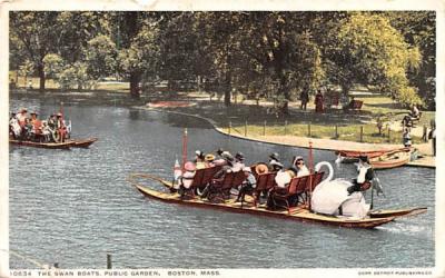 The Swan Boats Boston, Massachusetts Postcard