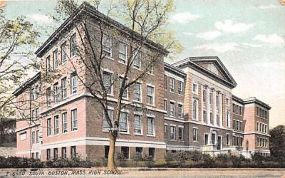 High School Boston, Massachusetts Postcard