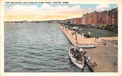 The Esplanade & Charles River Basin Boston, Massachusetts Postcard