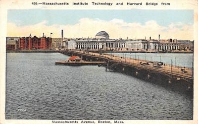 Massachusetts Institute Technology & Harvard Bridge Postcard