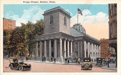Kings Chapel Boston, Massachusetts Postcard