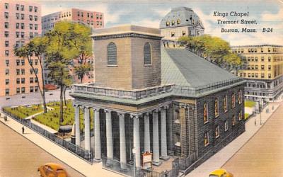 King's Chapel, Tremont Street Boston, Massachusetts Postcard