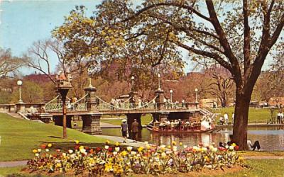 The Public Garden & Swanboat Boston, Massachusetts Postcard