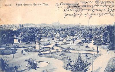 Public Gardens Boston, Massachusetts Postcard