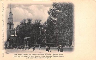Park Street Church & Grannary Buring Grounds Boston, Massachusetts Postcard