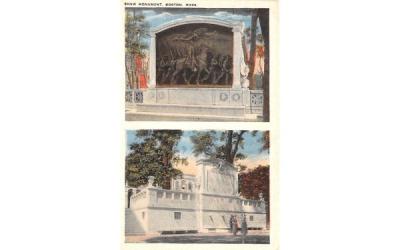 Shaw Monument Boston, Massachusetts Postcard