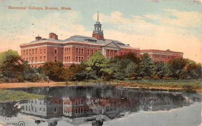 Simmons' College Boston, Massachusetts Postcard