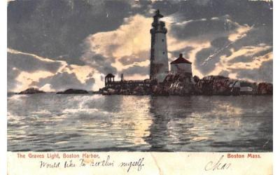 The Graves Light Boston, Massachusetts Postcard