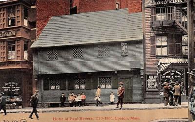 Home of Paul Revere Boston, Massachusetts Postcard