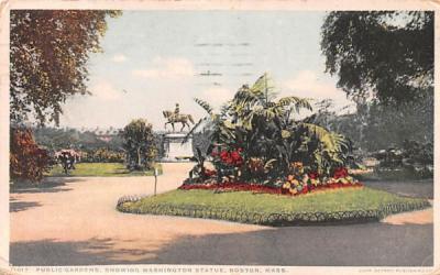 Public Gardens Boston, Massachusetts Postcard