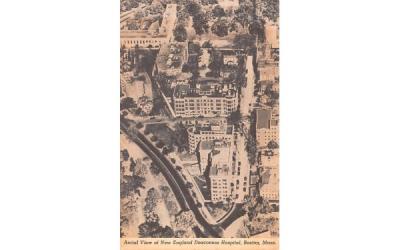 Aerial View of New England Deaconess Hospital Boston, Massachusetts Postcard