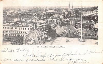 View from Post Office Boston, Massachusetts Postcard