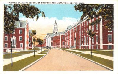 Harvard Graduate School of Business Administration Boston, Massachusetts Postcard