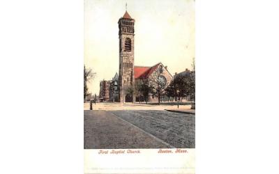 First Baptist Church Boston, Massachusetts Postcard