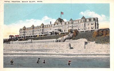 Hotel Preston Beach Bluff, Massachusetts Postcard
