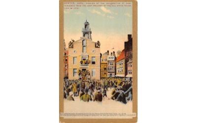 Reading of the Decloration of Independence  Boston, Massachusetts Postcard