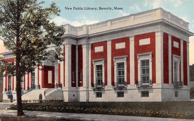New Public Library Beverly, Massachusetts Postcard