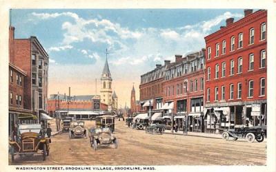 Washington Street Brookline, Massachusetts Postcard