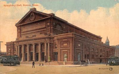 Symphony Hall Boston, Massachusetts Postcard